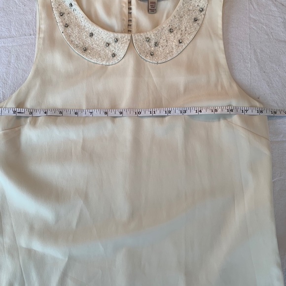 Cream Ted Baker dress with jeweled collar. - Picture 5 of 6